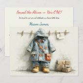 Baby Boy Brandweerman 1e verjaardag Kaart (Voorkant / Achterkant)