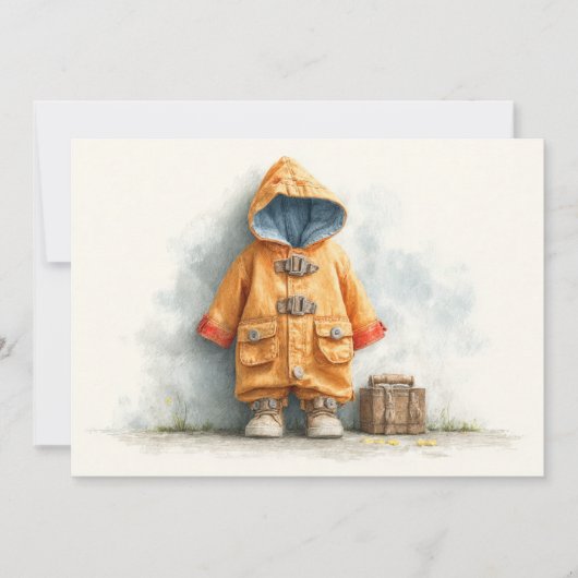 Baby Boy Brandweerman 1e verjaardag Kaart (Voorkant)