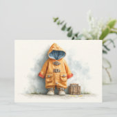 Baby Boy Brandweerman 1e verjaardag Kaart (Staand voorkant)