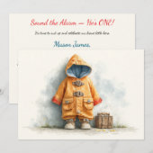 Baby Boy Brandweerman 1e verjaardag Kaart (Voorkant / Achterkant)