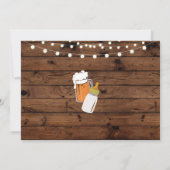 Baby Boy Brewer Beers Blue Wood Invite Kaart (Achterkant)