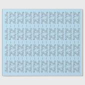 Baby Boy Brown-Grey en Light Blue Gift Wrap Cadeaupapier (Vlak)