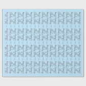Baby Boy Brown-Grey en Light Blue Gift Wrap Cadeaupapier (Vlak)