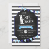 Baby Boy & Brunch Baby shower Uitnodiging (Voorkant)