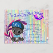 Baby Boy Bubbles & Unicorns Briefkaart (Voorkant)