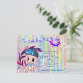 Baby Boy Bubbles & Unicorns Briefkaart (Staand voorkant)