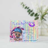 Baby Boy Bubbles & Unicorns Briefkaart (Staand voorkant)