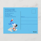 Baby Boy Bubbles & Unicorns Briefkaart (Achterkant)