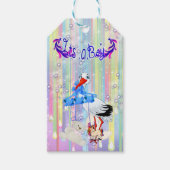 Baby Boy Bubbles & Unicorns Cadeaulabel (Voorkant)