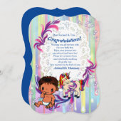 Baby Boy Bubbles & Unicorns Congrating card Kaart (Voorkant / Achterkant)