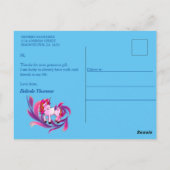 Baby Boy Bubbles & Unicorns Foto Briefkaart (Achterkant)