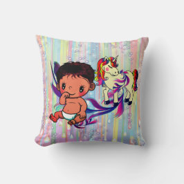 Baby Boy Bubbles & unicorns Kussen