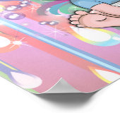 Baby Boy Bubbles & Unicorns Poster (Hoek)