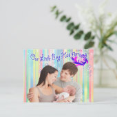 Baby Boy Bubbles & Unicorns zijn ontstaan Briefkaart (Staand voorkant)