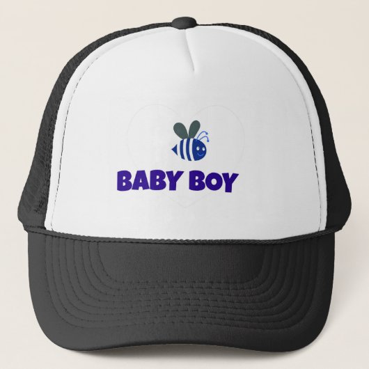 Baby Boy Bumble Bee Trucker Pet (Voorkant)