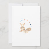 Baby Boy Bunny Baby Borrel Kaart (Achterkant)