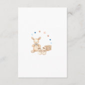 Baby Boy Bunny Baby shower Luier Raffle Informatiekaartje (Achterkant)