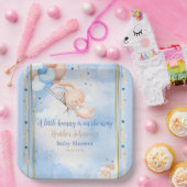 Baby Boy Bunny Baby shower Papieren Bordje (Feest)