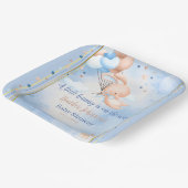 Baby Boy Bunny Baby shower Papieren Bordje (Gebogen)