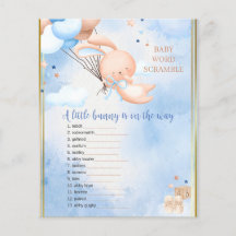 Baby Boy Bunny Baby shower spel