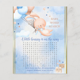 Baby Boy Bunny Baby shower spel