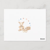 Baby Boy Bunny Baby shower spel Briefkaart (Achterkant)