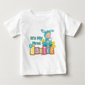 Baby Boy Bunny First Easter T-shirt (Voorkant)