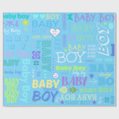 Baby Boy Cadeaupapier (Vlak)