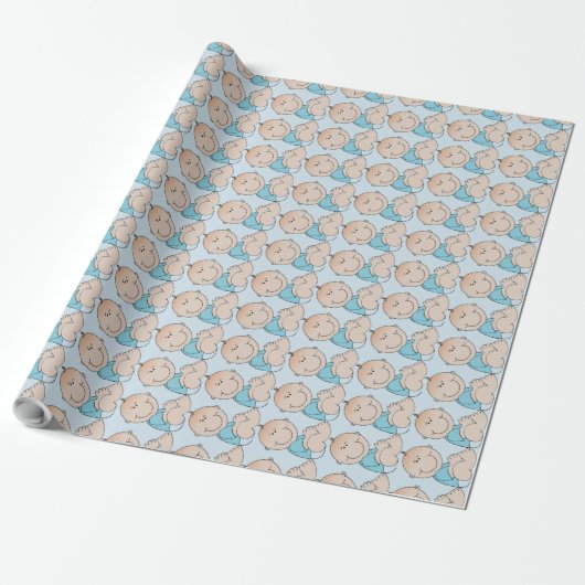 Baby Boy Cadeaupapier (Uitgerold)