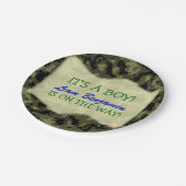 Baby Boy - Camo Thmed Baby shower Papieren Bordje (Gekanteld)