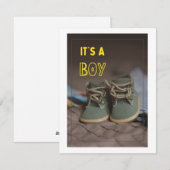 Baby Boy Card, baby shower Feestdagenkaart (Voorkant / Achterkant)