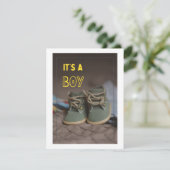 Baby Boy Card, baby shower Feestdagenkaart (Staand voorkant)