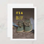 Baby Boy Card, baby shower Feestdagenkaart (Voorkant / Achterkant)