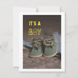 Baby Boy Card, baby shower Feestdagenkaart