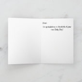 Baby Boy Card Gefeliciteerd met de bevalling Kaart (Binnen)