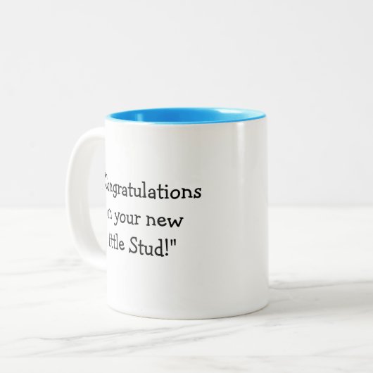 Baby Boy Carpenter Stud Mok (Voorkant links)