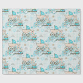  Baby Boy Carriage Cadeaupapier (Vlak)