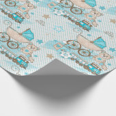  Baby Boy Carriage Cadeaupapier (Hoek)