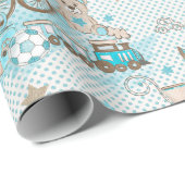  Baby Boy Carriage Cadeaupapier (Rol Hoek)