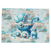 Baby Boy Carriage Groot Cadeauzakje (Achterkant)