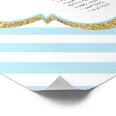 Baby Boy Carrousel Vertrouwde Baby shower Poster (Hoek)