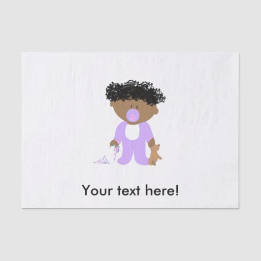 Baby boy cartoon tissuepapier (Voorkant)