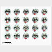 Baby Boy Cat Lover Eerste Kerstmis Stickers (Vel)