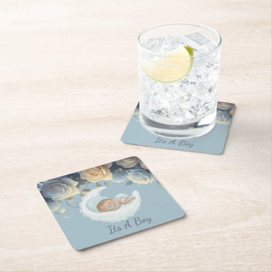 Baby Boy Celebration Kartonnen Onderzetters (Insitu)