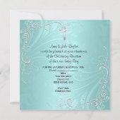 Baby Boy Christening Baptism Cross Prince Aankondiging (Achterkant)