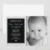 Baby Boy Christening/Baptism Uitnodiging (Voorkant / Achterkant)