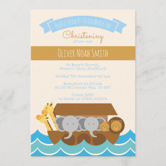 Baby Boy Christening/Baptism Uitnodiging
