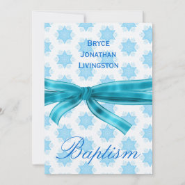 Baby Boy Christening Blue Stars B561 Kaart