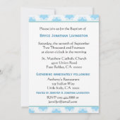 Baby Boy Christening Blue Stars B561 Kaart (Achterkant)