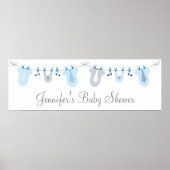 Baby Boy Clothesline Baby shower Welkom Poster (Voorkant)